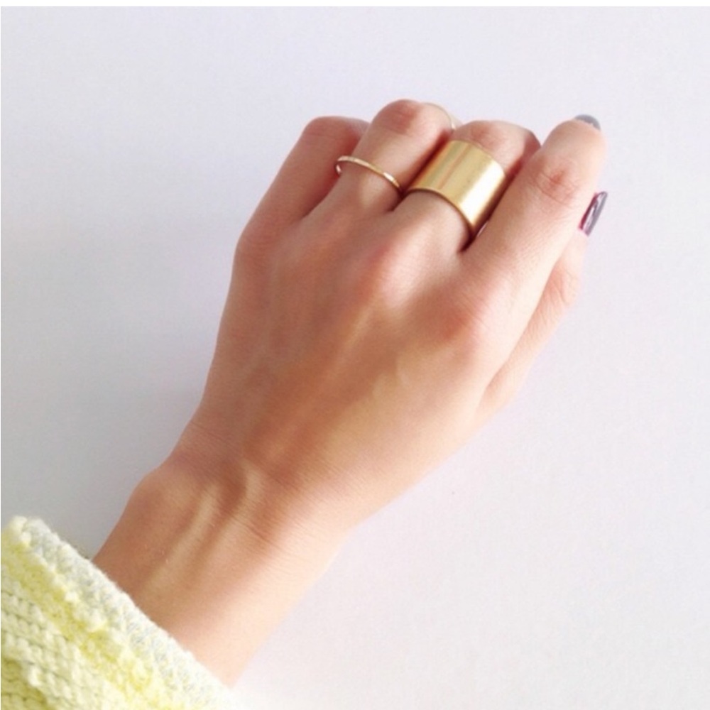 NWOT Madewell Gold Cigar Band Ring